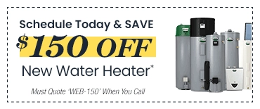 Save $150 Off New Water Heater